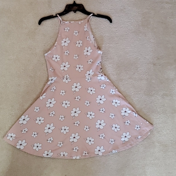 Forever 21 PeachPink Floral‎ Dress Barbiecore Sz:s - Picture 3 of 3
